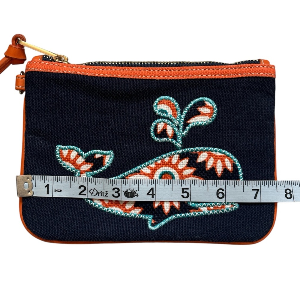 🧜🏻‍♀️Spartina 449 TYBEE Linen Whale Zip Case Bag - Picture 7 of 8